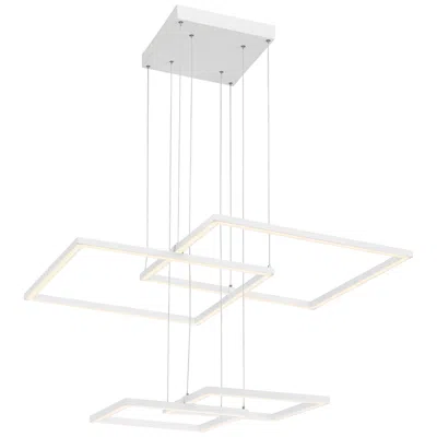 Access Squared 30 1/4" Wide Geometric White Finish Modern Led Pendant Light