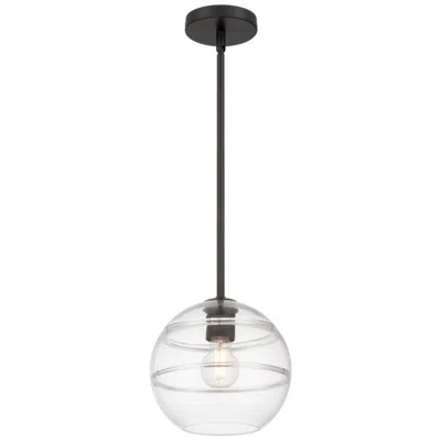 Access Swirl 8.5" Wide Matte Black Pendant