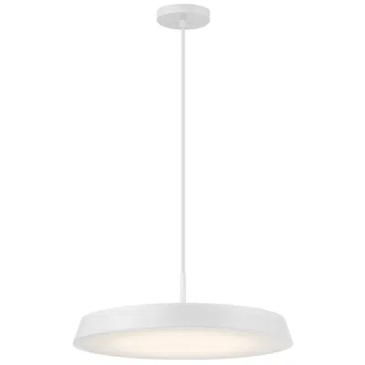 Access Tallinn 18" Wide Matte White Led Pendant Light