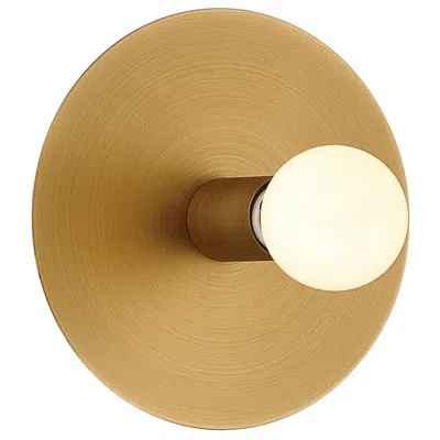 Access Union 6" High Matte Black Wall Sconce In Gold