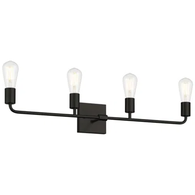 Access Virgin 31" Wide 4-light Matte Black Bath/vanity