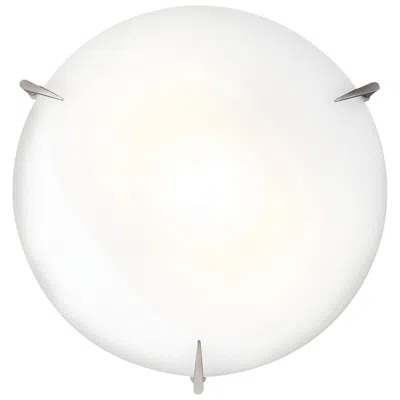Access Zenon - 16" Dimmable Led Flush Mount - Brushed Steel - Opal