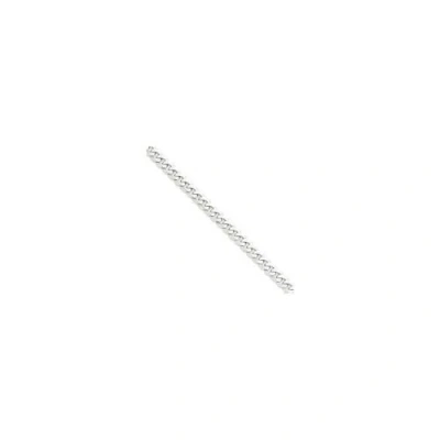 Pre-owned Accessories & Jewelry 14k White Gold 7.25mm Solid Flat Beveled Curb Chain W/ Lobster Clasp 18" - 24"