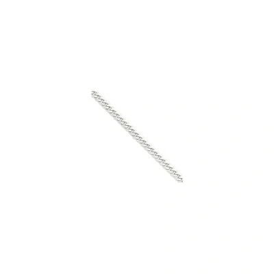 Pre-owned Accessories & Jewelry 14k White Gold 8mm Solid Flat Beveled Curb Link Chain W/ Lobster Clasp 20" - 24"