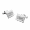 Accessories Engravable Stair Rectangular Cufflinks In Multi