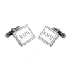 Accessories Engravable Sterling Silver Cuff Link Set In Gray
