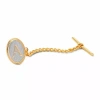 Accessories Engravable Two Tone Oval Tie Tack In Multi