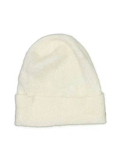 Pre-owned Accessorize Beanie Hat In Ivory