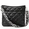 Accessorize Me Diamond Puffer Crossbody In Black In Black