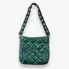 Accessorize Me Diamond Puffer Crossbody In Green In Green