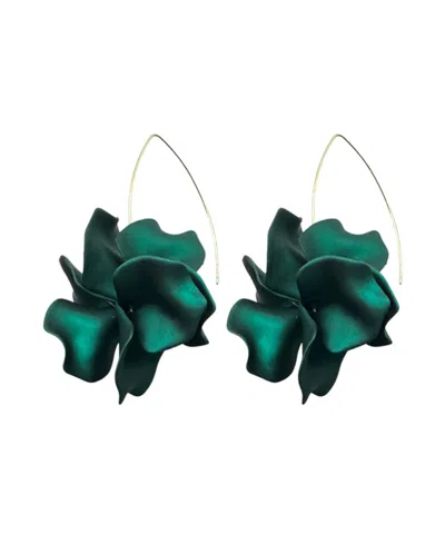 Accessory Concierge Air Bloom Drop Earrings In Emerald