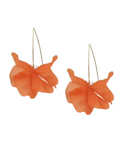 Accessory Concierge Air Bloom Drop Earrings In Orange