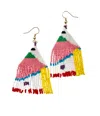 Accessory Concierge Beaded Fringe Drops In Calliope In Multi
