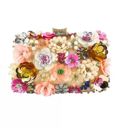 Accessory Concierge Floral Frida Clutch In Nude In Yellow