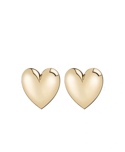 Accessory Concierge Gold-tone Puff Heart Earrings