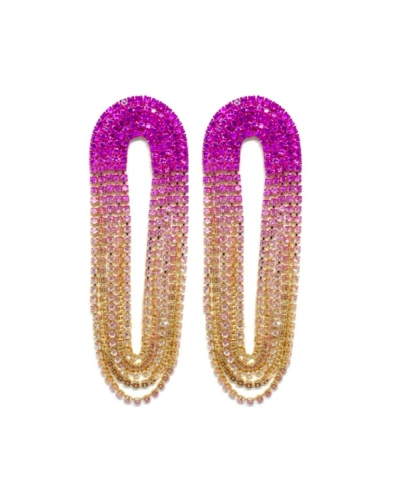 Accessory Concierge Hot Pink Ombre Loop Drops In Gold