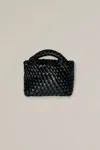 Accessory Concierge Mini Woven Bag In Black In Black