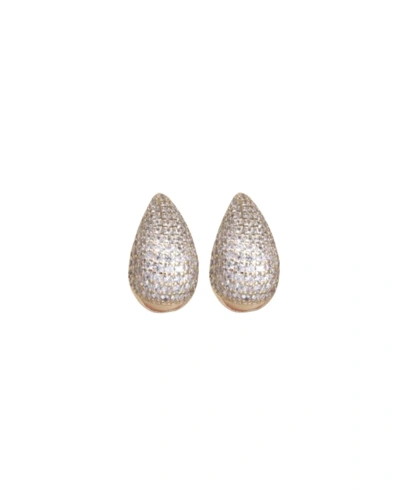 Accessory Concierge Pave Tear Drop Earrings In Metallic