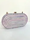 Accessory Concierge Women's Deco Clutch Bag In Lilac In Blue