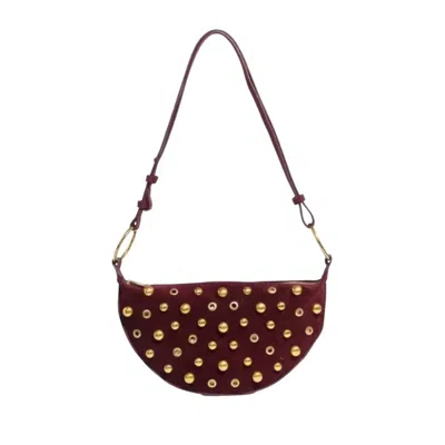 Accessory Concierge Women's Maeve Studded Bag In Burgundy In White