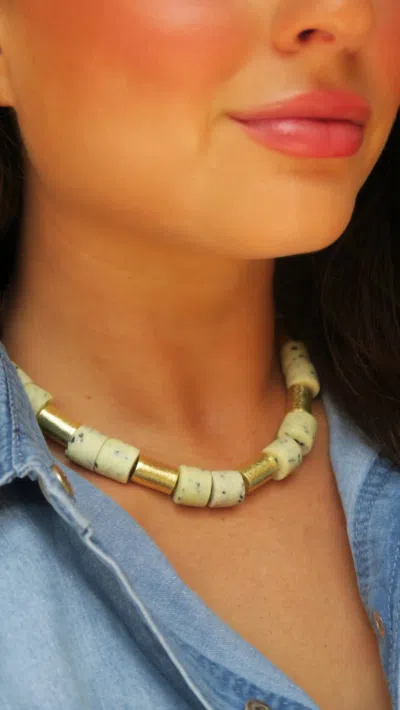 Accessory Concierge Women's Ramos Necklace In Ivory In Green