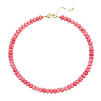 Accessory Concierge Women's Sangria Collar Beaded Necklace In Pink/red In Green