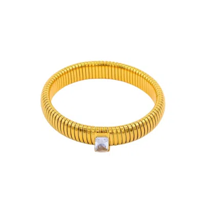 Accessory Concierge Women's Singular Cz Cobra Bracelet In Diamond In Blue