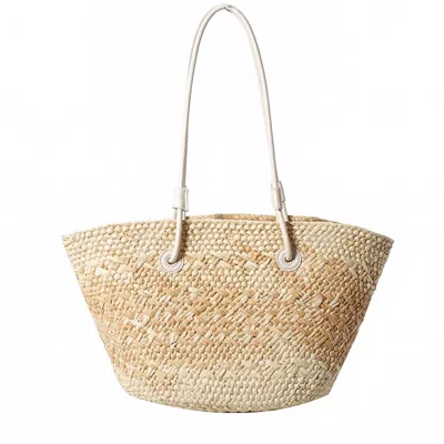 Accessory Concierge Women's Turks Woven Straw Tote Bag In Tan In Gold