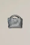 Accessory Concierge Woven Mini Bag In Silver In Silver