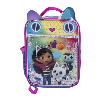 Accessory Innovations Gabby's Doll House Party Starts Meow Insulated Lunch Bag In Purple