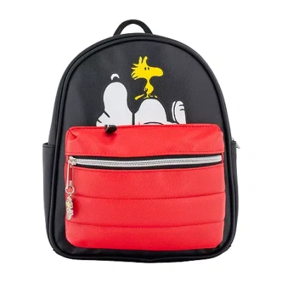 Accessory Innovations Peanuts Snoopy And Woodstock Backpack In Black