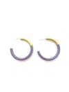 Accessory Jane Colored Hoop Earrings In Lilac
