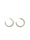 Accessory Jane Colored Hoop Earrings In Sage Grey