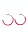 Accessory Jane Women's Large Liz Hoops In Fuschia In Pink