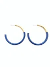 Accessory Jane Women's Large Liz Hoops In Navy In Blue