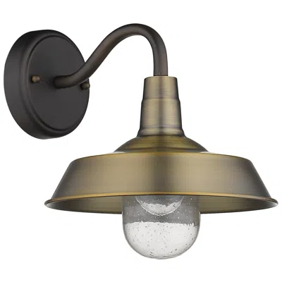 Acclaim Lighting Burry 1-light Antique Brass Wall Light With Seeded Glass