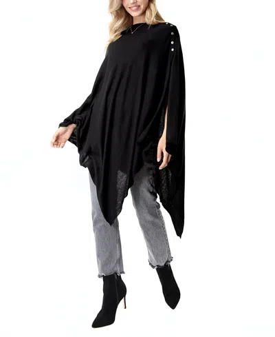 Accouchée 4 In 1 Multipurpose Knitwear As Maternity/nursing Shawl In Black