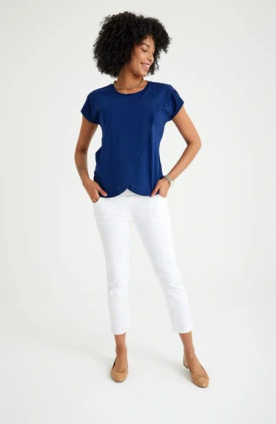 Accouchée Handy Crossover Short Sleeve Cotton Maternity/nursing Top