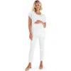 Accouchée Handy Crossover Short Sleeve Cotton Maternity/nursing Top