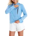 Accouchée Iconic Maternity/nursing Hoodie In Blue