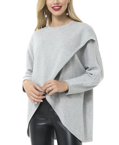 ACCOUCHÉE LET LOOSE CROSSOVER LONG SLEEVE MATERNITY NURSING KNIT SWEATER