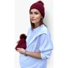 Accouchée Mom N Me Beanie Set In Burgundy