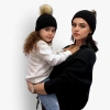 Accouchée Mom N Me Beanie Set In Black