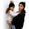 Accouchée Mom N Me Beanie Set In Black