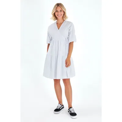 Accouchée Waterfall Tie Waist A-line Maternity/nursing Wrap Dress