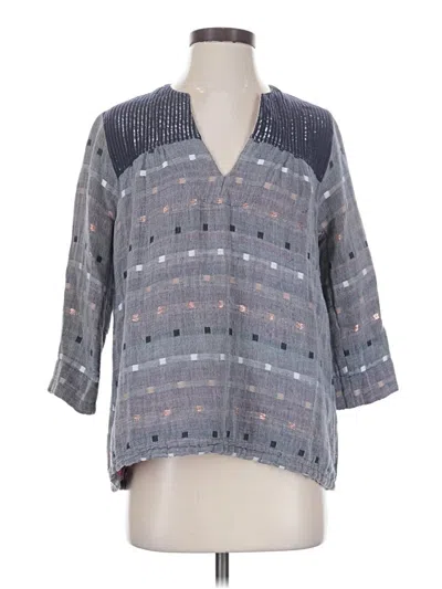Pre-owned Ace & Jig 3/4 Sleeve Blouse In Gray