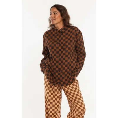 Ace & Jig Alma Button Up Pocket Shirt In Brown