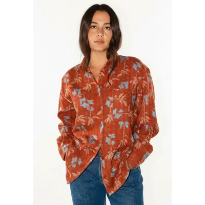 Ace & Jig Alma Button Up Pocket Shirt In Red