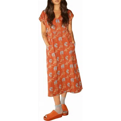 Ace & Jig Antoine V-neck Pocket Dress In Orange