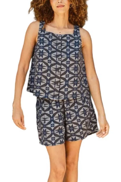 Ace & Jig Anu Button-up Square Neck Tank Top In Transparent